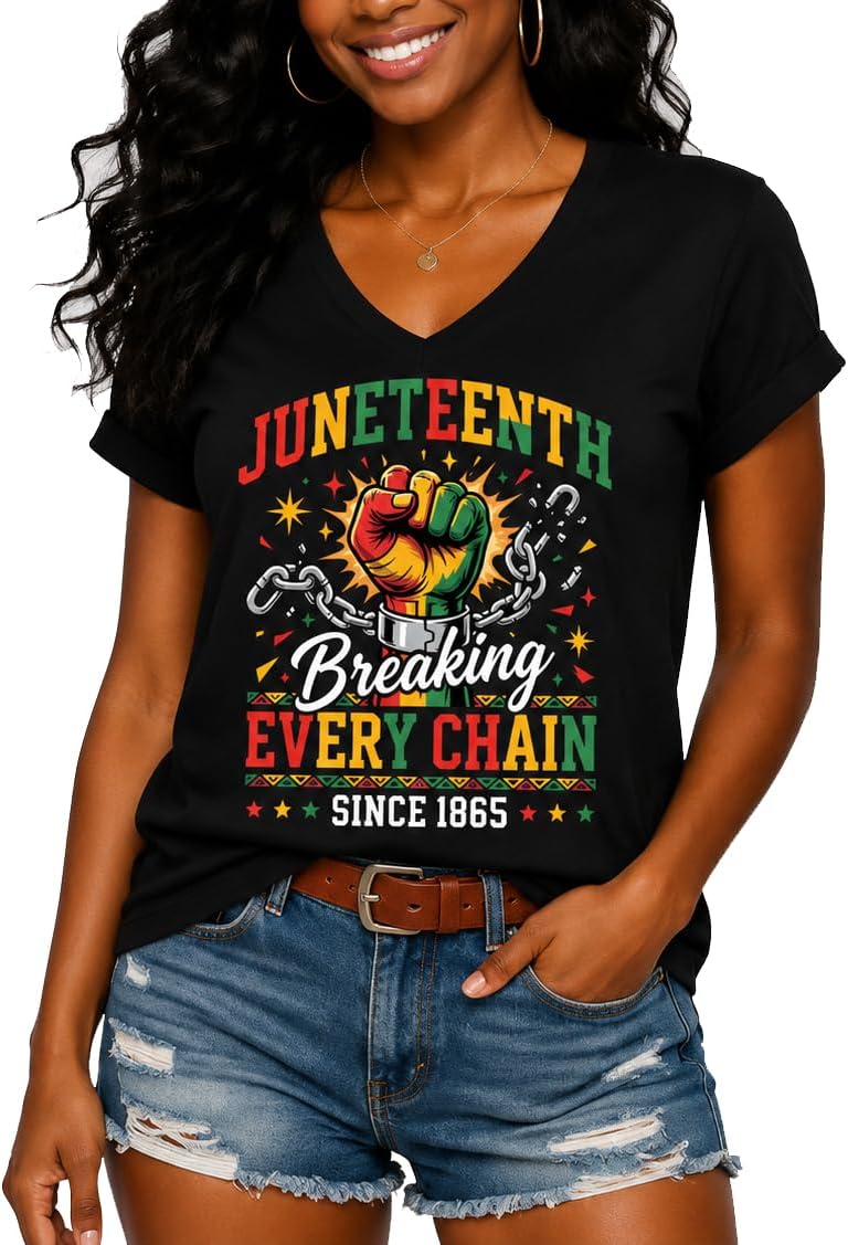 Celebrate Freedom V-Neck Tee