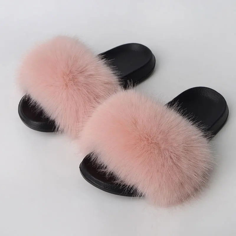 Fluffy Faux Fur Slippers